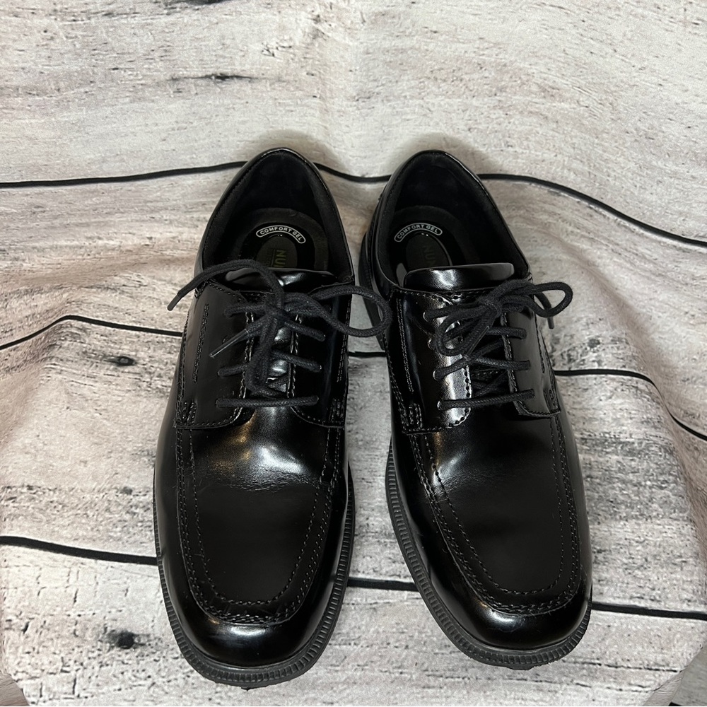 Nunn Bush Kor Comfort Gel Black Leather Lace-Up Oxford Shoes Formal Prom Recital